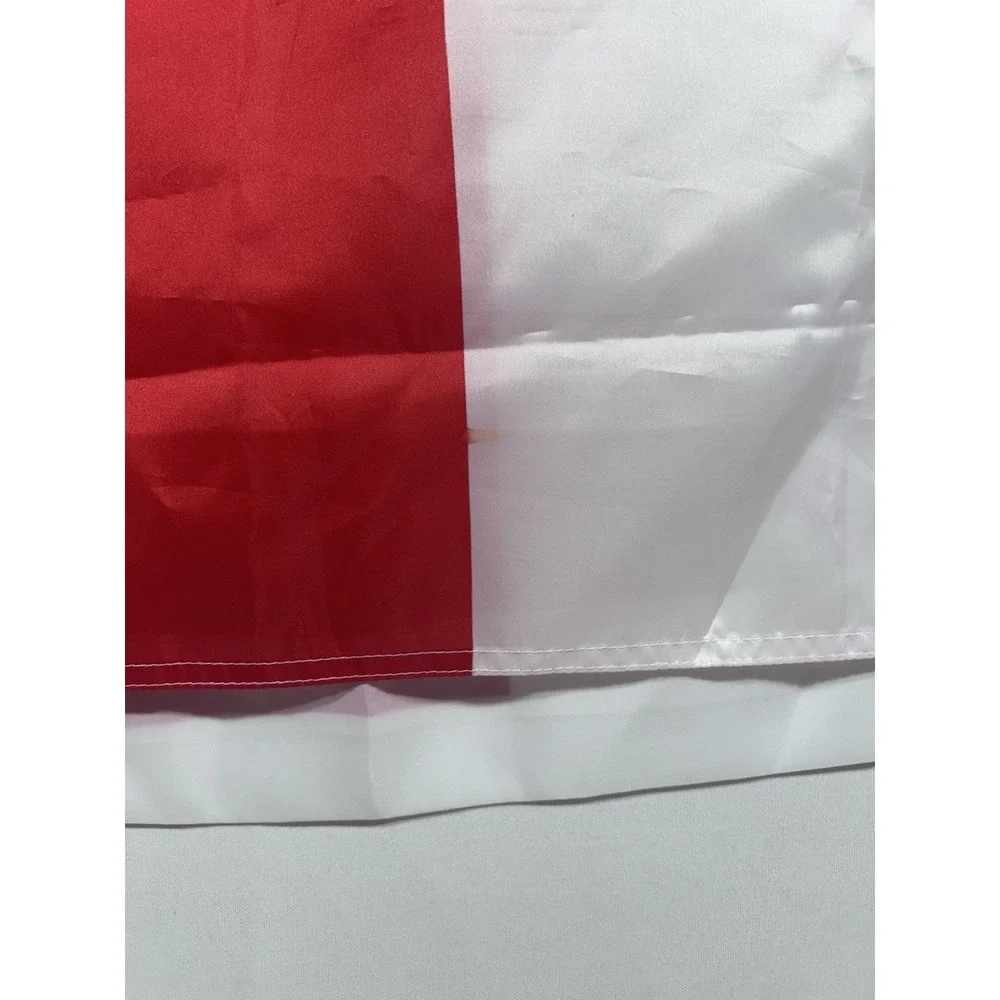 Vintage Georgian Flag Pennant Red White Banner Large Americana Retro Display